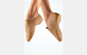 Chaussons de jazz en cuir So Danca - bi-semelle - fauve